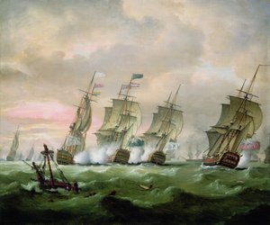 Sir Edward Hawke admirális legyőzte M. de Conflans admirálist a Vizcayai-öbölben