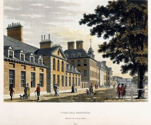 Chelsea Kórház, "A festői körút London városai és a Westminster Illustrated városain keresztül", 1792-1801