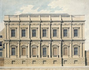 A Whitehallban lévő bankett-ház látképe, Westminster, 1790 körül