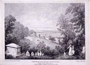 Hampstead, London általános képe. 1822 alkotó: Thomas Mann Baynes