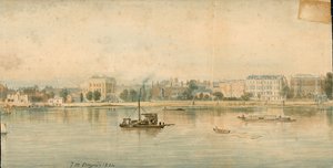 Panoráma a Temzére, az északi oldal, 13 részben alkotó: Thomas Mann Baynes
