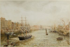 The Quayside, Newcastle (akvarell papíron)