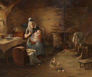 Parasztház belseje (olaj, vászon) alkotó: Thomas McEwan