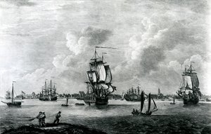Charles Town, Dél-Karolina fővárosa Észak-Amerikában, Pierre Charles Canot metszetével