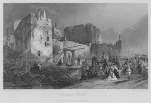 Carlisle kastély (metszet) alkotó: Thomas Miles II Richardson