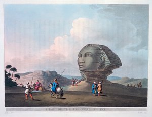 A kolosszális szfinx feje, Giza, Egyiptom, 1801