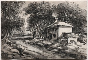 Táj a Cottage recto-val, c. 1820-as évek.