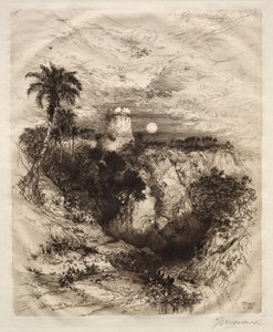 Cortes tornya, 1883. alkotó: Thomas Moran