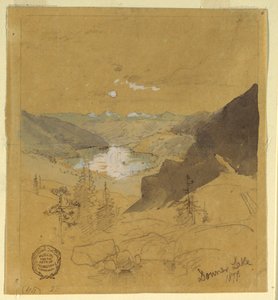 Rajz, Donner-tó, 1879 alkotó: Thomas Moran
