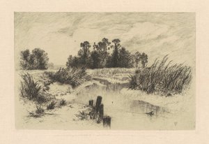 A Newark Meadowsban alkotó: Thomas Moran