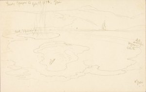 Alsó Gejzír-medence alkotó: Thomas Moran