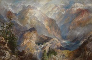 Reggel a Sierrasban, Nevada, 1910 alkotó: Thomas Moran