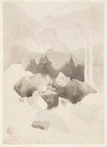 A Colorado állambeli Ruxton tanulmánya alkotó: Thomas Moran