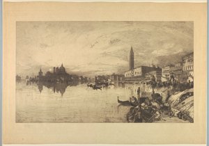 Kilátás Velencére a Canal Grande felől alkotó: Thomas Moran