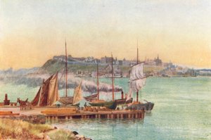 Quebec, Point Levis felől (színes litográfia) alkotó: Thomas Mower Martin
