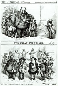 Rajzfilmek William Marcy „Boss” Tweeddel, James Ingersollal és George Millerrel a „Harper