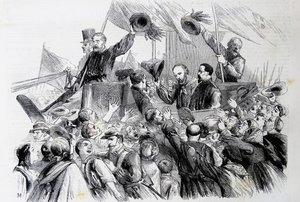 Garibaldi belépése Nápolyba, 1860 alkotó: Thomas Nast