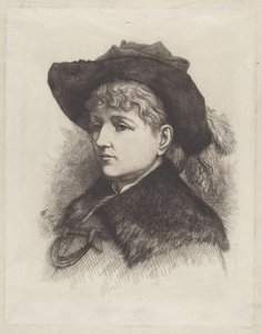 A művész feleségének, Sarah Edwards Nastnak portréja alkotó: Thomas Nast