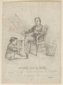 Tanulmány a rajzfilmhez, "Szerkesztői fotel" alkotó: Thomas Nast