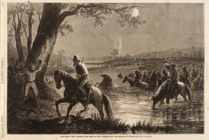 A lázadó hadsereg átkel a Potomac folyón Maryland lerohanására, a Harper