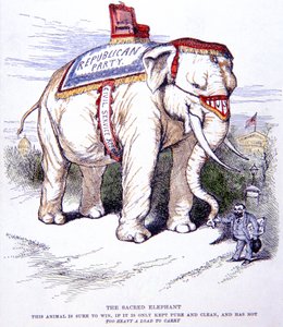 "A szent elefánt" alkotó: Thomas Nast