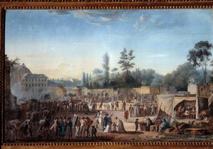 Kilátás a Tuileriákra Place de la Revolution (1789-1799) Kilátás a Tuileries-ra és a jelenlegi Place de la Concorde-ra. Thomas Naudet (1778-1810) festménye alkotó: Thomas Naudet