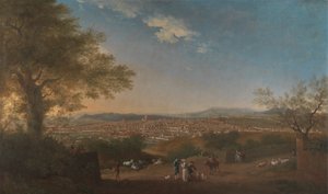 Panorámás kilátás Firenzére a Bellosguardótól