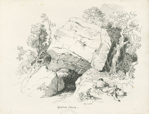 Biddulph - "Gawton Stone": toll- és tusrajz, 1836 alkotó: Thomas Peploe Wood