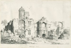 Biddulph Hall (régi): toll- és tusrajz alkotó: Thomas Peploe Wood