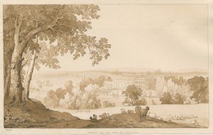 Chartley Hall: szépia rajz, 1837 alkotó: Thomas Peploe Wood