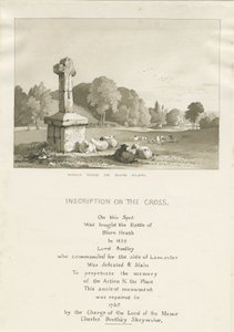 Drayton-in-Hales – „Audley Cross on Blore Heath”: szépia rajz