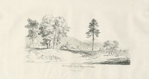 Haywood Park - Old Manor House: toll- és tusrajz alkotó: Thomas Peploe Wood