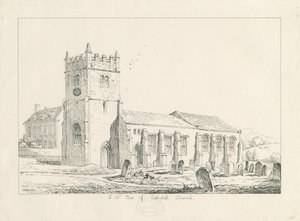 Tatenhill templom: toll- és tusrajz alkotó: Thomas Peploe Wood