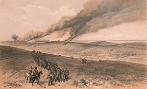 Redan and Advanced Trenches of British Right Attack, 1856 alkotó: Thomas Picken