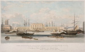 "The Blackwall Railway Terminus and Brunswick Pier", Blackwall, Poplar, London, c1840