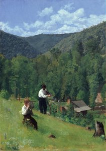 A gazda és fia aratáskor, 1879 alkotó: Thomas Pollock Anschutz