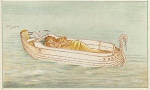 Danae és Perseus (színes litó) alkotó: Thomas Ralph Spence