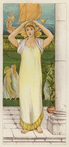 Danae Perseus visszatérésére vágyik (színes litó)