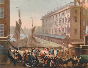 „Billingsgate Fish Market”, 1808, 1944. Alkotók: Thomas Rowlandson, Augustus Charles Pugin.