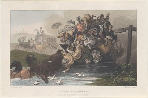 Utazás Scarbro -ba, a Scarborough költői vázlataiból, 1813., 1813. alkotók: Thomas Rowlandson, Joseph Constantine Stadler, J. Bluck.