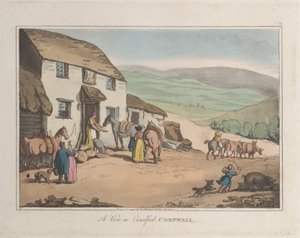 A View of Camelford, Cornwall, Sketches from Nature, 1822., 1822. Alkotók: Thomas Rowlandson, Joseph Constantine Stadler.