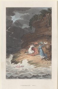 Cornelian Bay, Scarborough költői vázlataiból, 1813., 1813. Alkotók: Thomas Rowlandson, Joseph Constantine Stadler, J. Bluck.