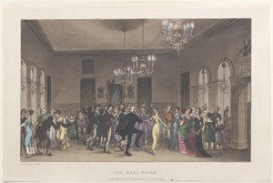 The Ball Room, Scarborough költői vázlataiból, 1813., 1813. Alkotók: Thomas Rowlandson, Joseph Constantine Stadler, J. Bluck.