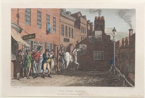 A postahivatal, Scarborough költői vázlataiból, 1813., 1813. Alkotók: Thomas Rowlandson, Joseph Constantine Stadler, J. Bluck.
