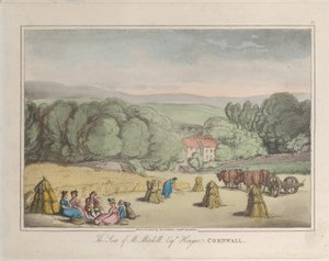 M. Mitchell székhelye Esq. Hengar, Cornwall, Sketches from Nature, 1822., 1822. Alkotók: Thomas Rowlandson, Joseph Constantine Stadler.