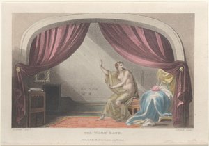 A meleg fürdő, Scarborough költői vázlataiból, 1813., 1813. Alkotók: Thomas Rowlandson, Joseph Constantine Stadler, J. Bluck.