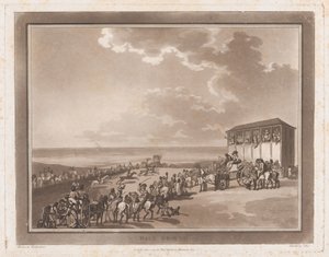 Race Ground An Excursion to Brighthelmstone, 1790. június 1., 1790. június 1. Alkotók: Thomas Rowlandson, Samuel Alken.