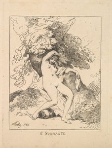 Egy Bacchante, 1787. alkotó: Thomas Rowlandson