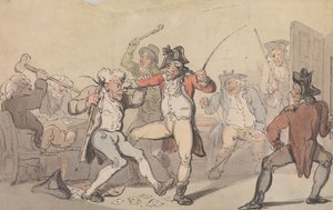 Fekete lábat észleltek, amely kártyákat csempészett ki alkotó: Thomas Rowlandson