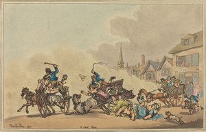 Egy szekérverseny alkotó: Thomas Rowlandson